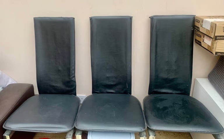 image for REDUCED!!!! 6 Faux Leather Dining Chairs 