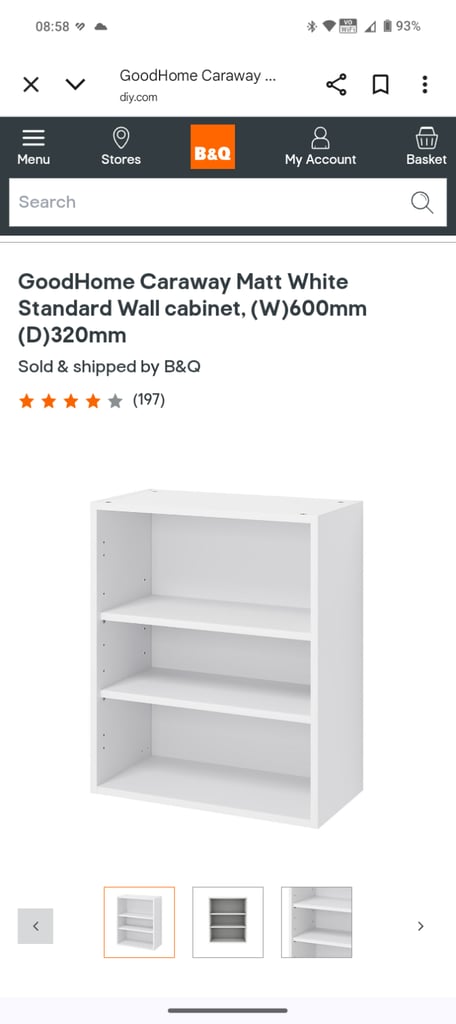 image for New boxed caraway kitchen units white