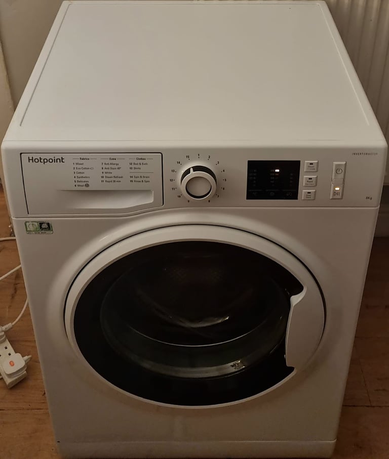 8kg Hotpoint inverter motor washing machine 