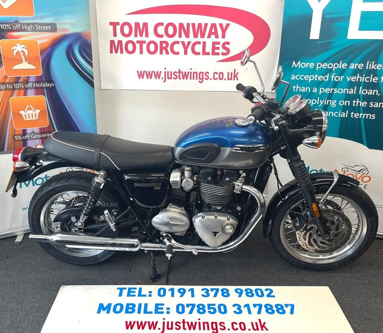 image for TRIUMPH BONNEVILLE T120, 2021(21), 11,573 MILES, FSH, STUNNING MOTORCYCLE, £7495