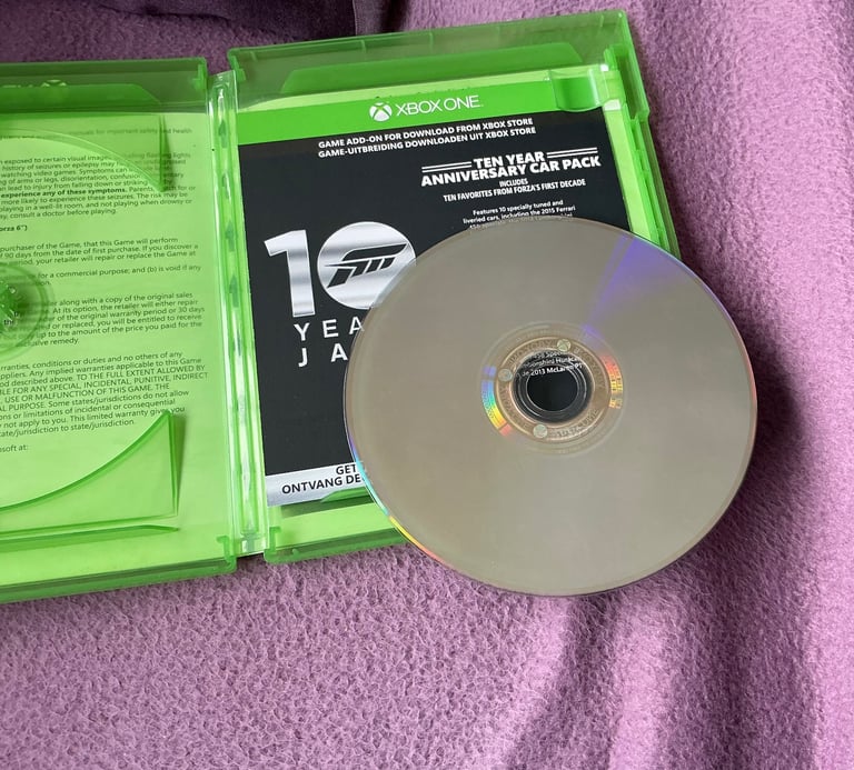 Forza Motorsport 6 game XBOX One. Exclusive 10 Year Anniversary Edition. Excellent condition