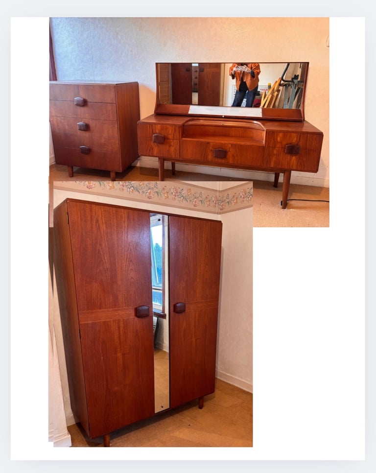 Retro Vintage Mid Century Bedroom Set