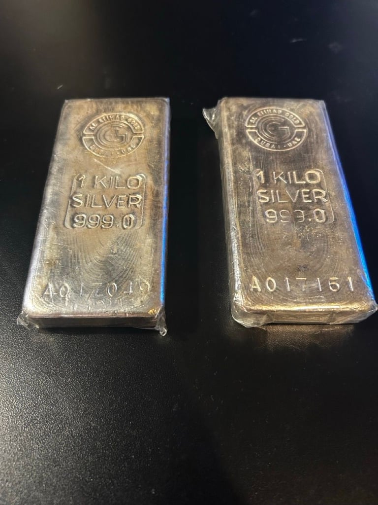 image for 2 × 1 kg Al Etihad Silver Bars 999.0 Fine – Sealed with Certificate