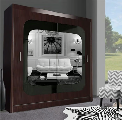 Brand New - Chelsea Mirror Sliding Door Wardrobe - Wenge- SAME/NEXT DAY DELIVERY