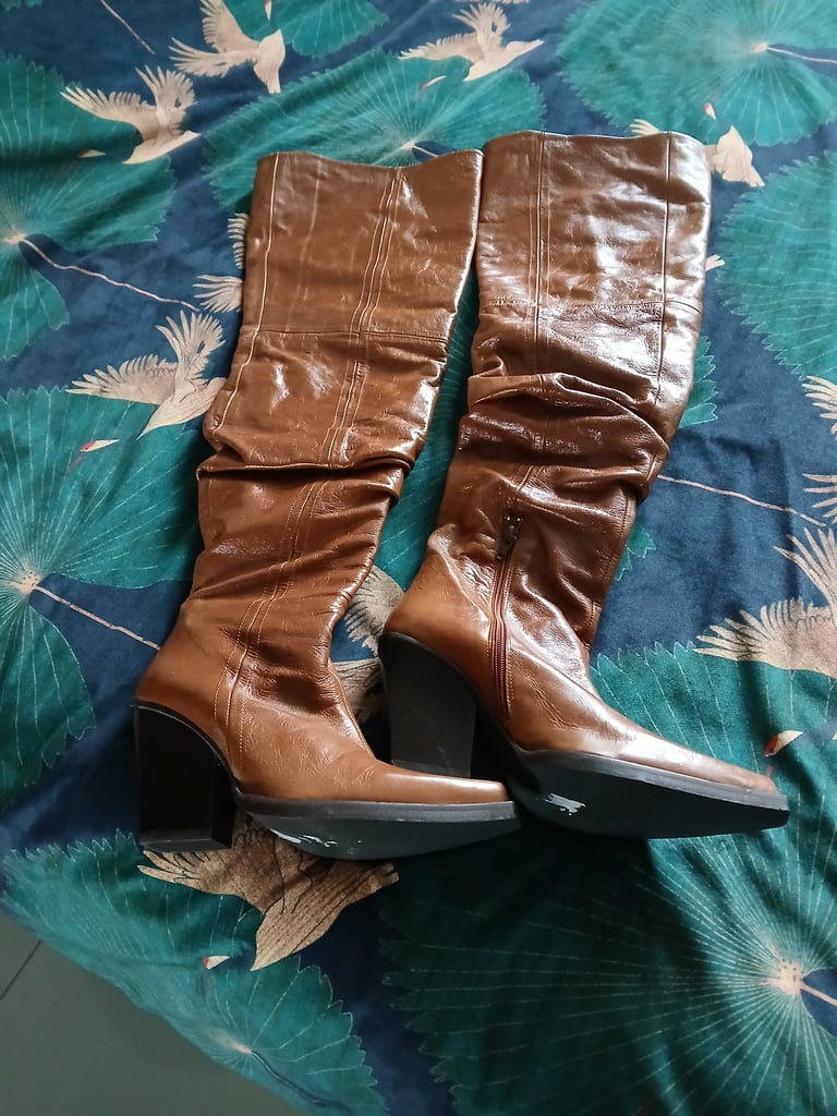 Asos long leather boots