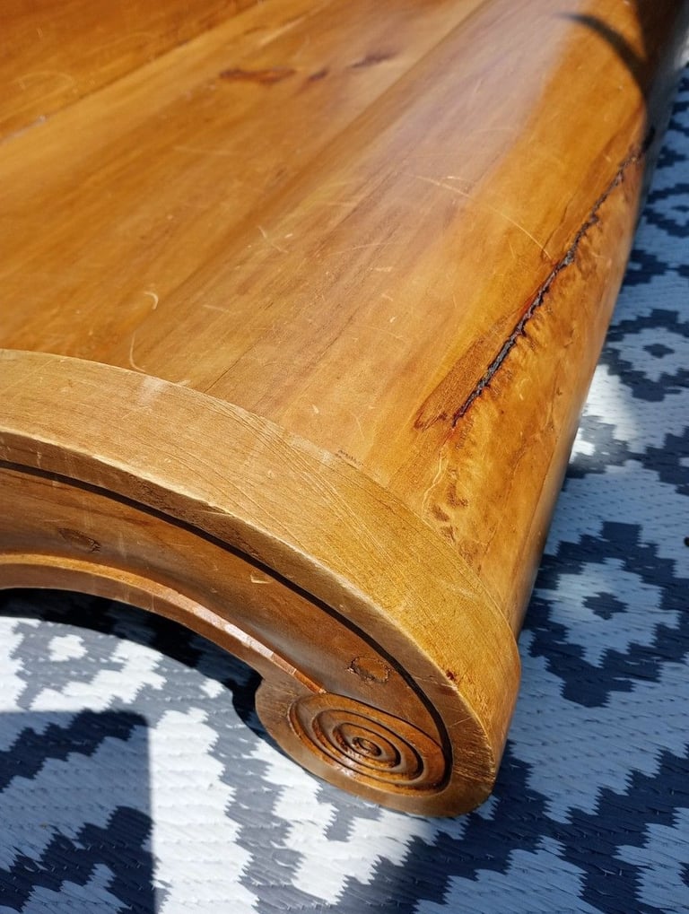 Wood Sleigh Bed Frame King Size (parts needed)