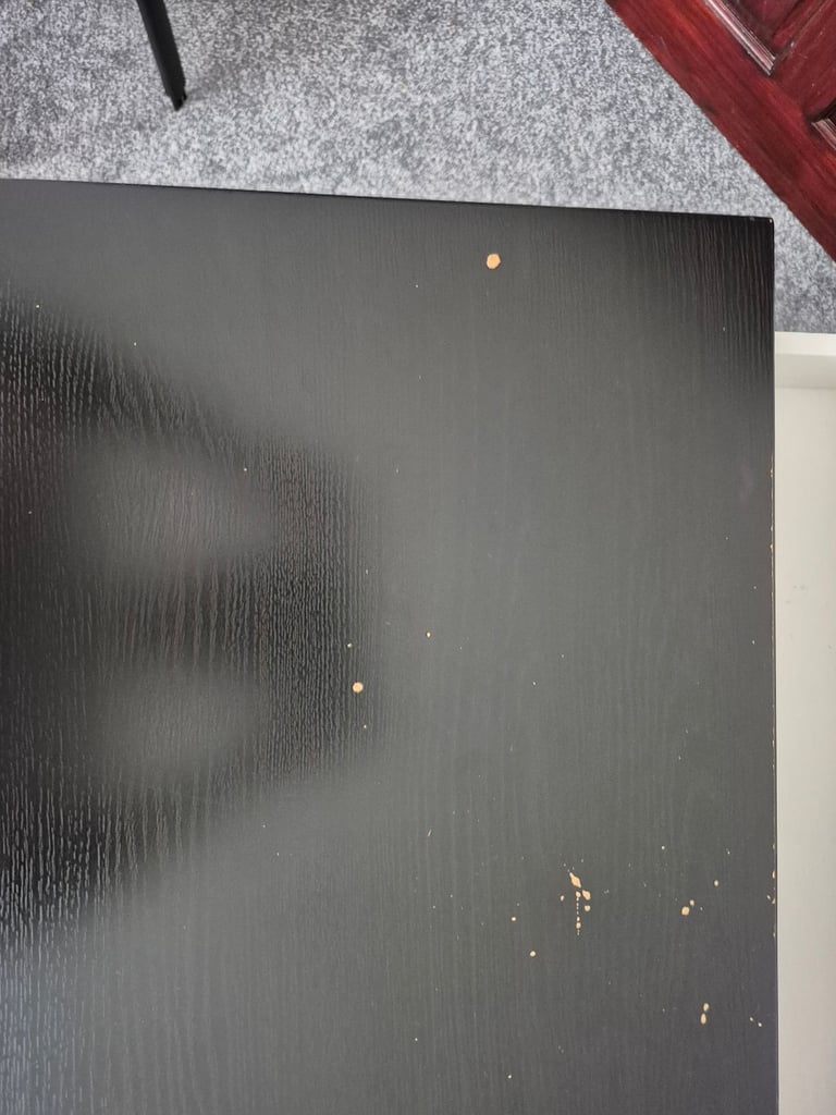 Black Ikea desk