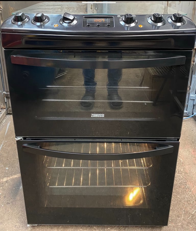 image for Zanussi ZCK68300B 60cm Dual Fuel Cooker - Black 