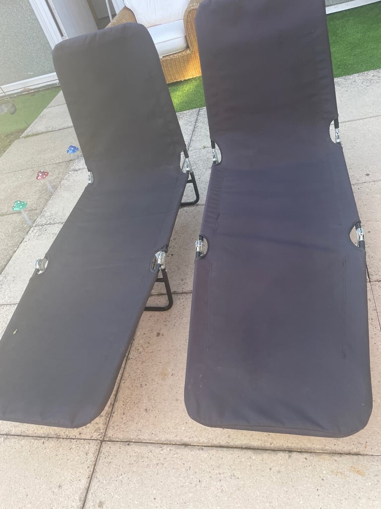 X2 black next sun loungers 