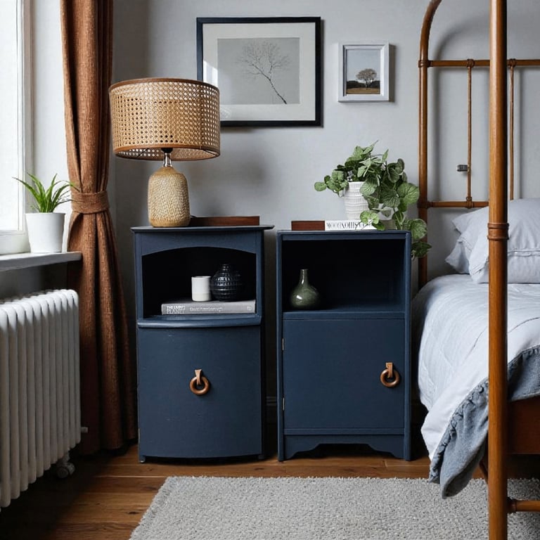 His & Hers Boho Bedside tables 