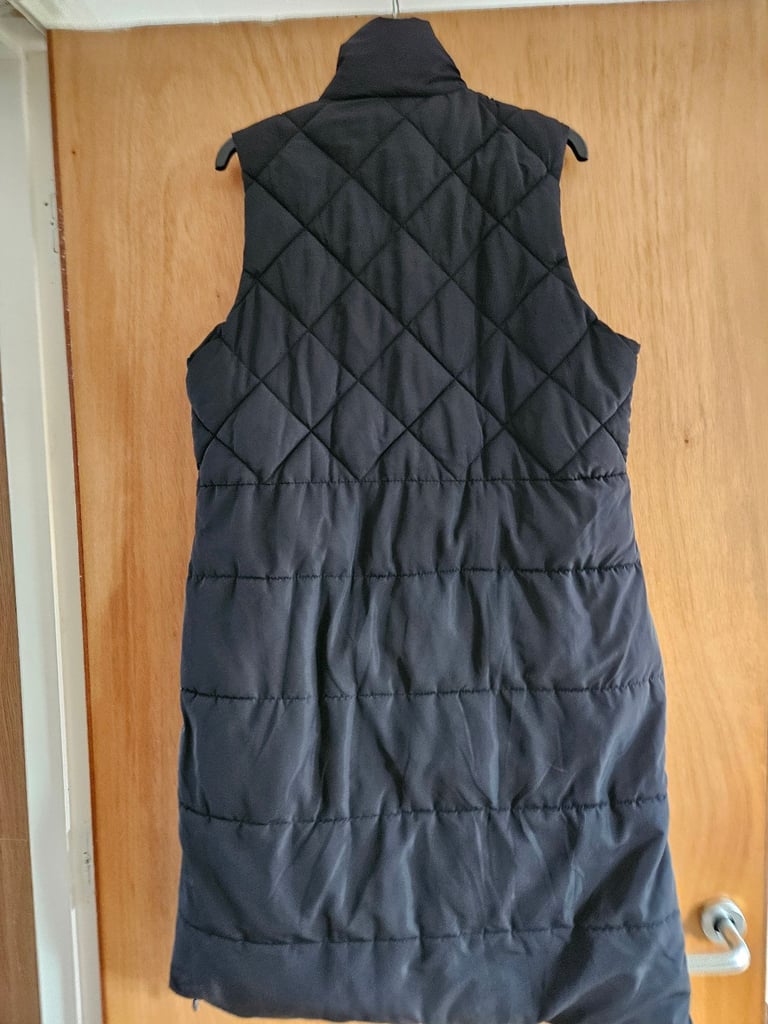 Ladies black long line gilet / coat / jacket £10
