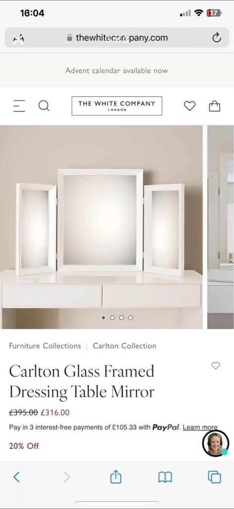 White company mirror