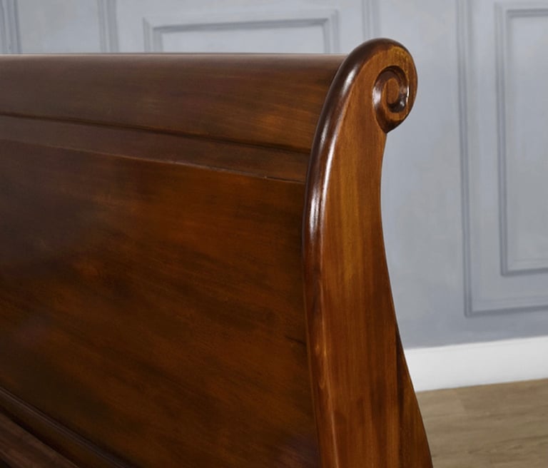 Handmade Mahogany Sleigh Bed King size bed frame