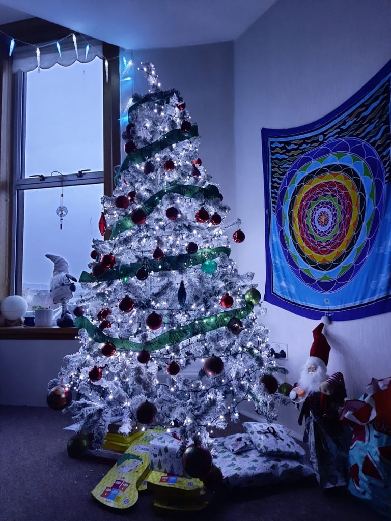 image for Christmas Tree + Decorations + tree bag - collection only