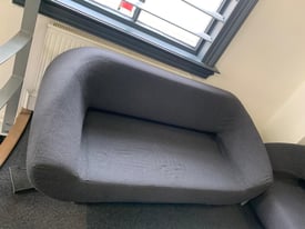 Curved Grey Sofa