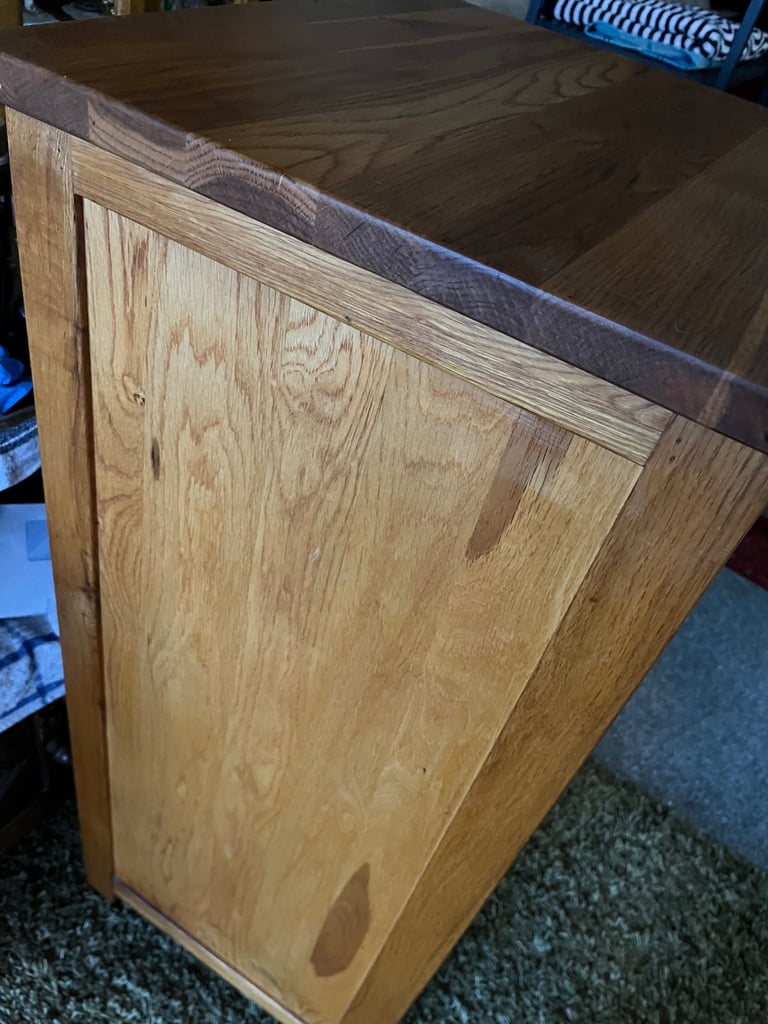 Solid oak tallboy