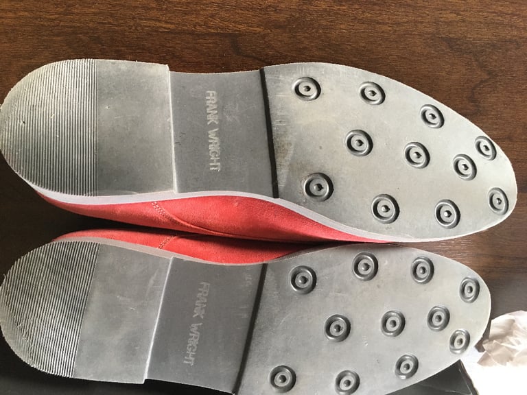 Frank Wright Strawberry suede shoes.