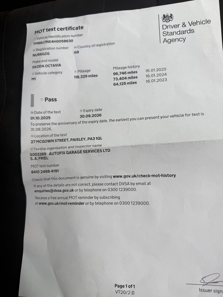 Skoda, OCTAVIA, Hatchback, 2016, Manual, 1968 (cc), 5 doors