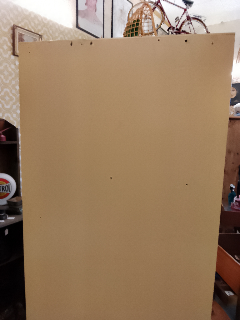 Vintage Pantry Cupboard. Could be used as a linen/haberdashery cupboard. Tan/caramel in colour.