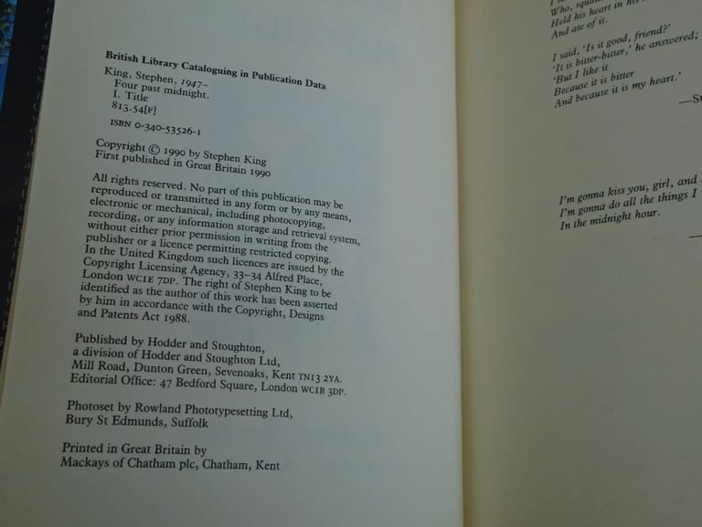 Four Past Midnight 1st Edition 1st Print Hodder & Stoughton + IT Stephen King