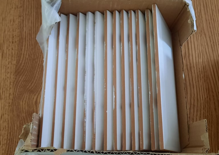 White 20 x 10 cm Tiles