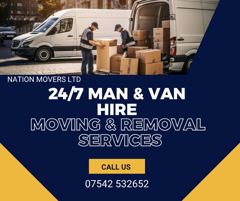 24/7 MAN AND VAN HIRE HOUSE OFFICE PIANO FURNITURE MOVE RUBBISH REMOVALDELIVERY SERVICE