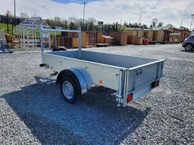 new 8x4ft galvanised car trailer single wheel ladder rack