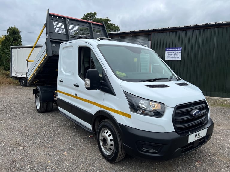 2023 Ford Transit 2.0 3.5TN 7TN GTW 170ps Double Crew cab tipper AIR CON PLUS VAT Dropside Tipper...