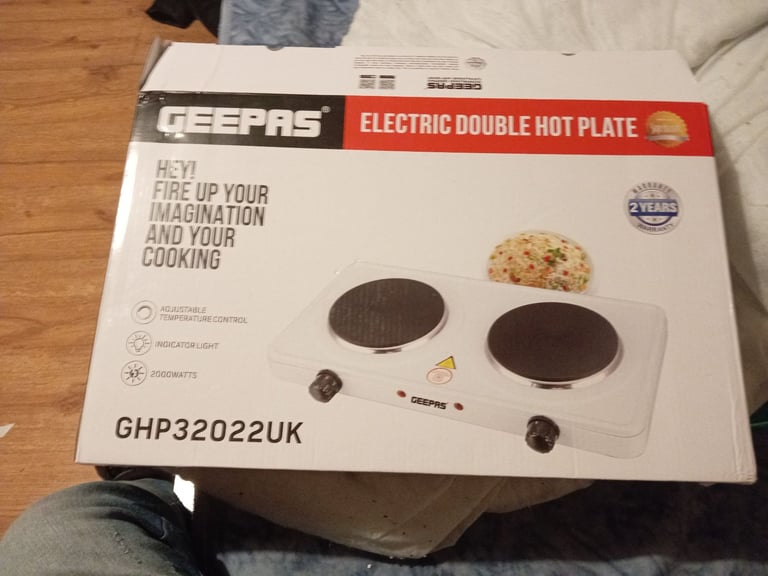 Geepas electric dual stove cooker