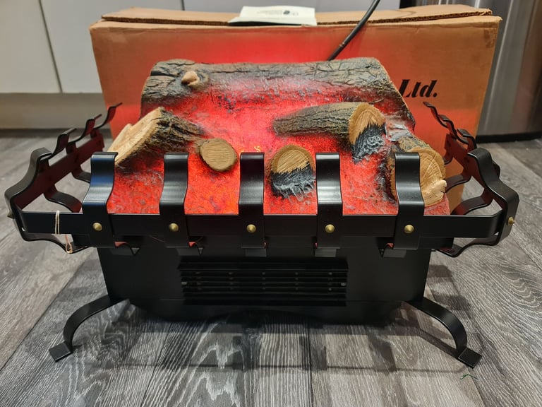 image for Electric Log Effect Fire with fan heater