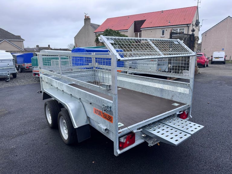 BRAND NEW 10ft X 5ft MASTER TWIN AXLE HEAVY DUTY NIEWIADOW TRAILER 40CM MESH AND LOADING RAMPS