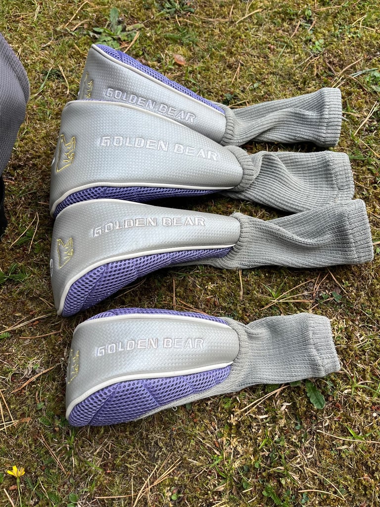 LADIES GOLDEN BEAR CART BAG + HEAD COVERS 