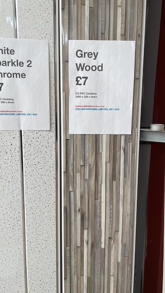 PVC Cladding 2950x250x8mm, wall & ceiling wetwall bathrooms cladding