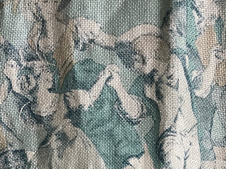 SHEILA COOMBS COLLECTION "Eliot" - Toile heavy  linen curtains bespoke 