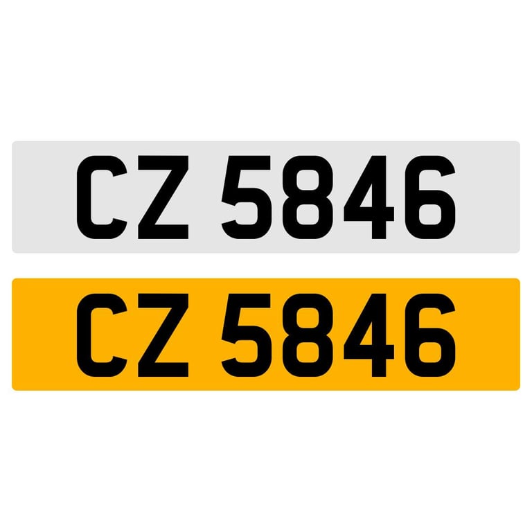 image for CZ 5846 NUMBER PLATE NUMBERPLATE REGISTRATION CHERISHED DATELESS NORTHERN IRISH NI