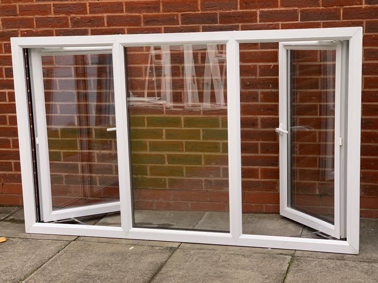 UPVC DOUBLE GLAZED ANTHRACITE GREY WINDOW SIDE OPENERS NEW 183cm WIDE 110cm High