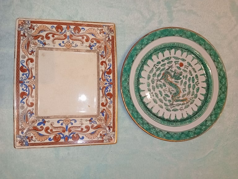 image for Vintage oriental plates Chinese plate oriental plates dragon