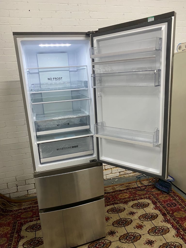FREE DELIVERY Haier Stainless Steel 3Doors Frost Free Fridge Freezer For Sale