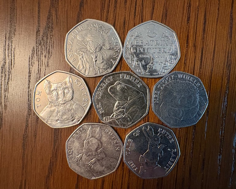 Collectible 50p coins Beatrix Potter, Paddington, Olympics etc