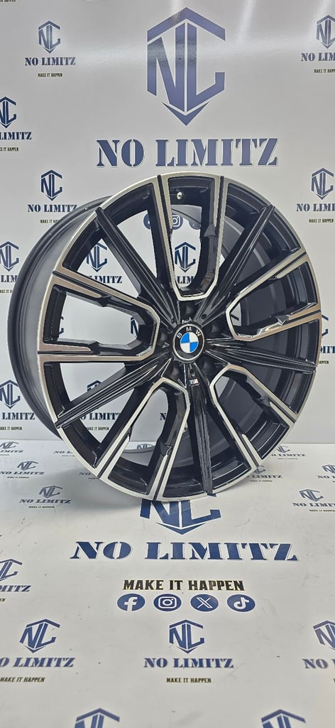 SET OF 4 BRAND NEW BMW 21" 817m 5 SERIES GT X3 X4 STYLE ALLOY WHEELS 5x120 DIAMOND CUT STAGGERED