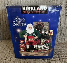 Kirkland signature, santa wrapping gifts