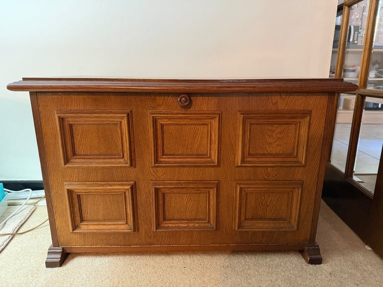 image for Solid Wood German Shoe Storage TV stand Cupboard Storage Shrank Cabinet Coffee Table Dark Draw