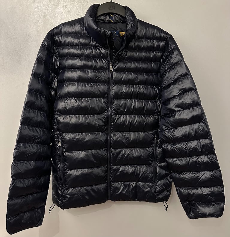 Polo Ralph Lauren Terra Glossy Insulated Bomber Jacket Navy Size M