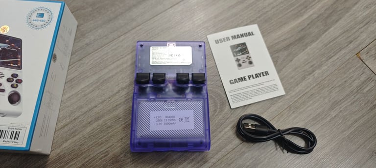 New M37 Handheld Game Console 64GB Purple 20000+ Games