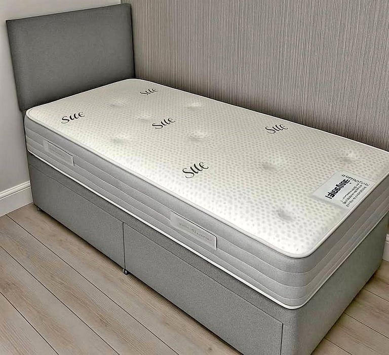 Flat 20% Off 💥 Stylish Single Divan Bed + Mattress | Order Fast Today **