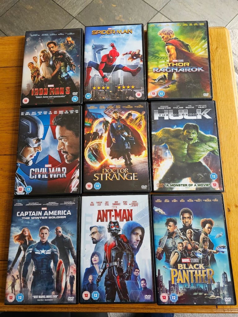 9 off Assorted Marvel Films Dvds