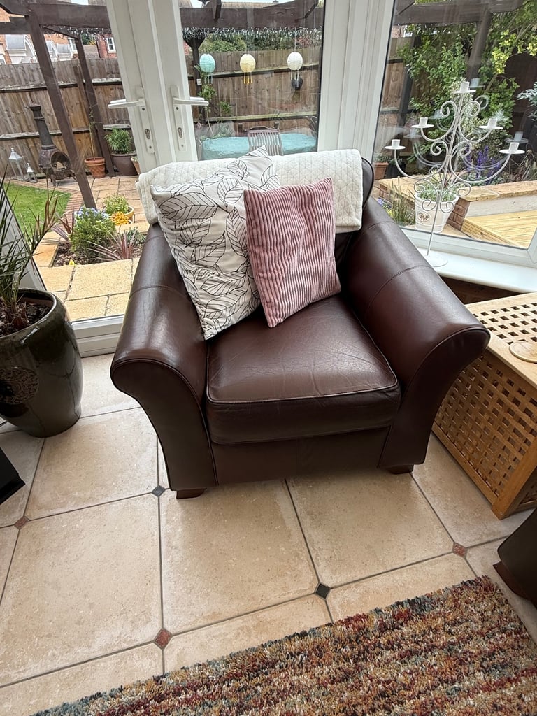 image for Large M&S Abbey sofa, chair and foot stool/ storage box
