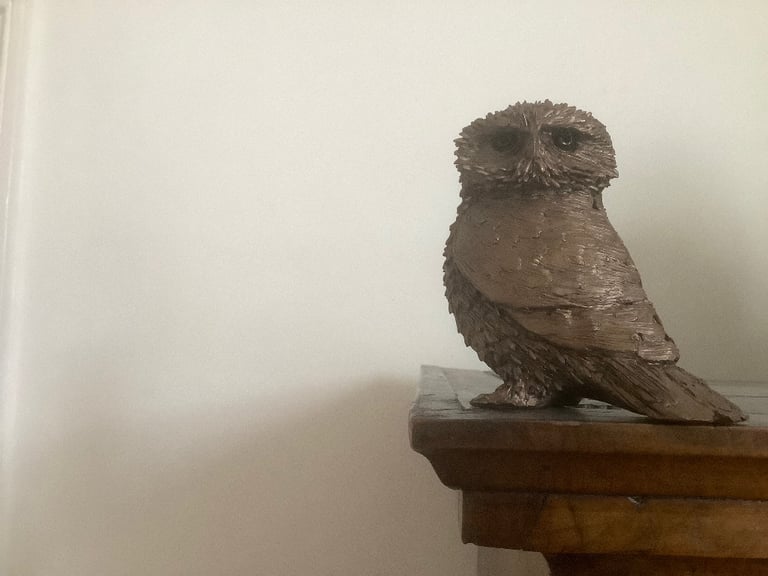 image for Bronzed owl ornament 