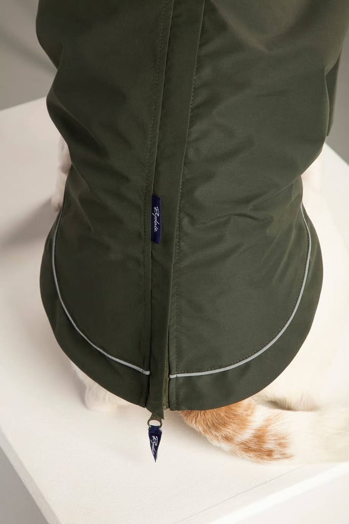 Rydale Yapham Waterproof Dog Raincoat - Dark Khaki Size Small