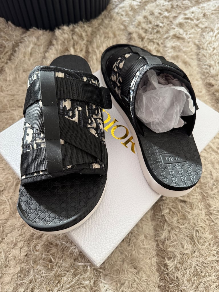 Dior Alpha Slides Sandals - Men’s UK 9 - EU 43 - New with Box